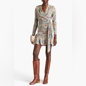 VERONICA BEARD
Agatha wrap-effect paisley-print stretch-silk mini dress